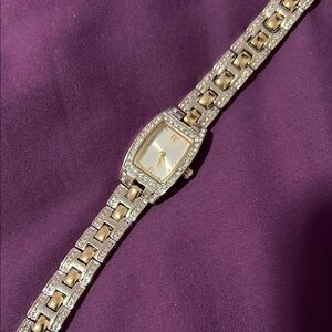 George Silver and Gold Art Deco Watch